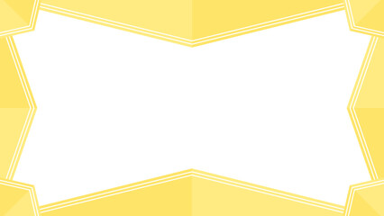黄色い二重線の折り紙のようなフレーム16：9