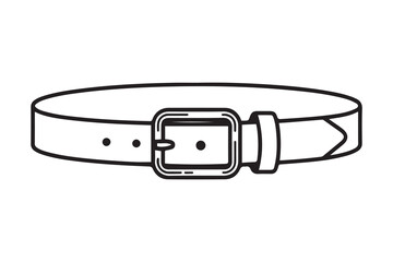 belt icon illustration isolated vector sign symbol. one line Icon drawing with white background