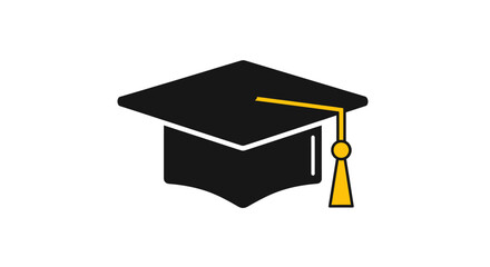 Graduation celebration icon: Academic cap graphic, signifying achievements and learning milestones