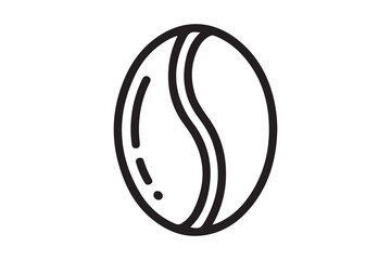 bean icon illustration isolated vector sign symbol. one line Icon drawing with white background