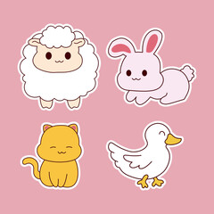 Obraz premium Set of cute animals 