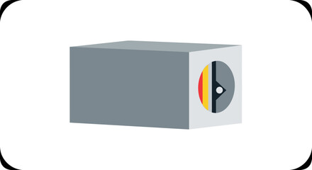 Abstract cube with a circular design showcasing vibrant color gradations and geometric precision