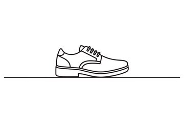 man shoe icon illustration isolated vector sign symbol. one line Icon drawing with white background