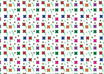 Stylish, colourful, modern seamless pattern design.