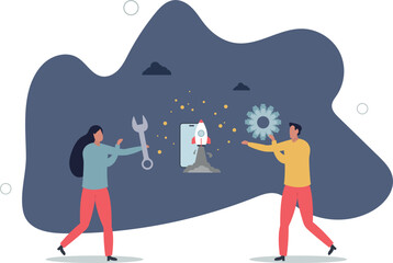 boost startup ideas and project release service. Mobile app launch and development of smartphone application.life and employment of people.