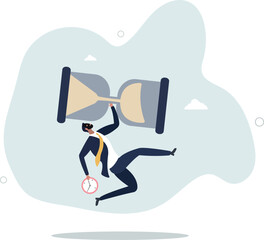 Steal time, productivity or procrastination problem, work efficiency to finish in deadline, strategy or accomplishment concept.life and employment of people.
