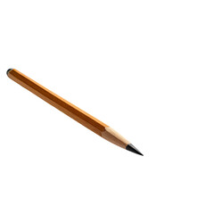 Naklejka premium Isolated pencil with a sharpened tip on a solid black background