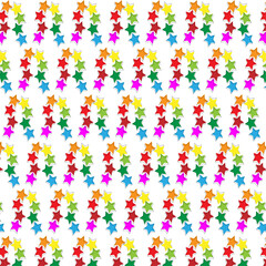 Colorful Star Grid Seamless Pattern