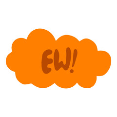Cloud Shape Ew Sticker