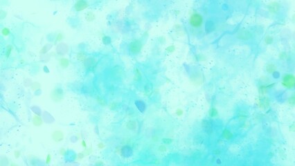 Bright Mint Green Watercolor Abstract Texture Background.