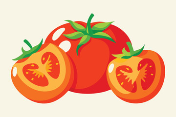 Vector art of tomato vector illustration design