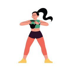 Kettlebell Swing strength training illustration