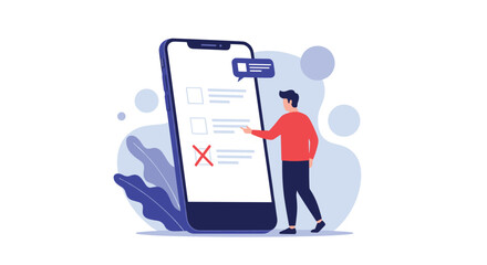 Online survey and feedback collection through mobile application.