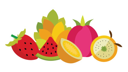 Illustration of various fruits