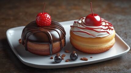 A detailed review of a delicious and juicy pastry, with emphasis on its appearance and color scheme.