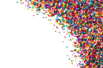 Colorful sprinkles cascade against black (1)