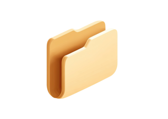 Light beige folder icon, 3D style
