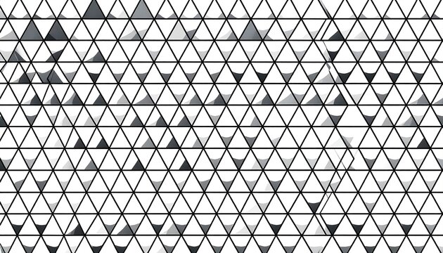 Geometric pattern of black and white triangles on a white background.