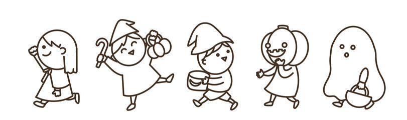 ハロウィンの子どもの行列