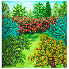 autumn landscape with trees