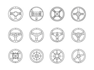 Bus Steering Wheel Line Art Design Ideas