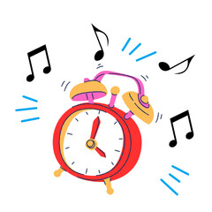 alarm with melody music wake up morning pleasant routine habit.eps