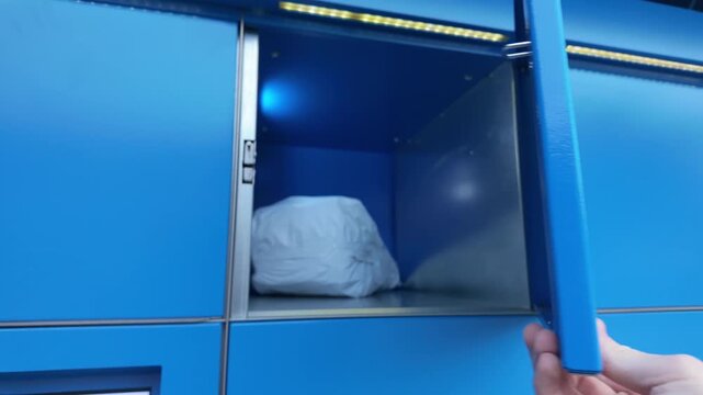 Modern concept of automated delivery showing future city technology interaction