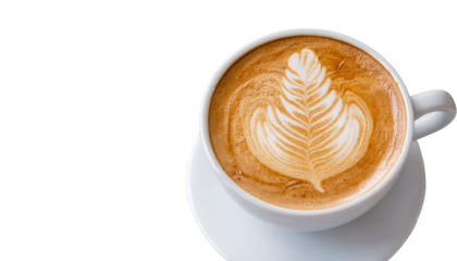 Fresh Coffee Served in White Cup on White Plate – Minimalist Coffee Presentation