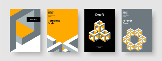 Obraz premium Creative Business Presentation Layout. Modern Brochure Design. Isolated Banner Template. Flyer. Report. Book Cover. Background. Poster. Catalog. Pamphlet. Notebook. Portfolio. Newsletter