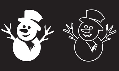 Snowman vector  icon. Winter Holiday Symbol Christmas illustration design. Vector eps 10