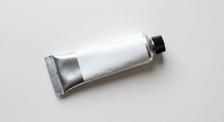 Blank white tube of cream or ointment isolated on white background for commercial usage and mockups