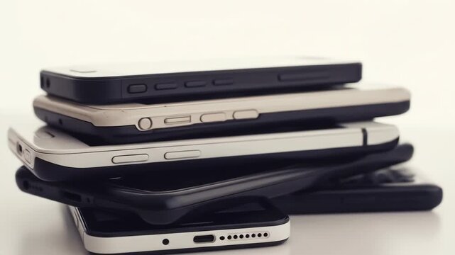 Stack of phones