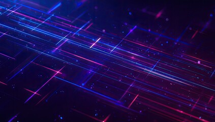 Abstract illustration of intersecting blue and red lines in a dynamic, glowing, and futuristic design