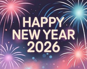 Celebrating the Arrival of the Brand New Year 2026 with a Spectacular Display of Fireworks Lighting Up the Night Sky in a Mesmerizing Exhibition of Joy and Hope for the Future