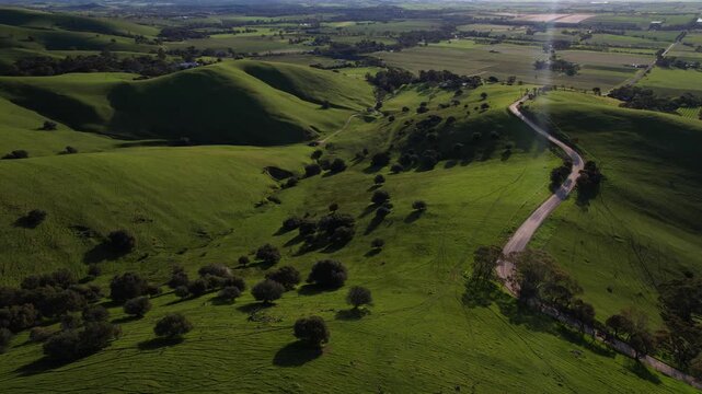 Beautiful Scenery At Rifle Range Lookout In Bethany, South Australia - Drone Shot