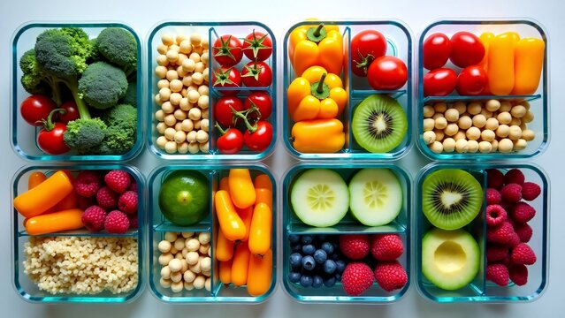 Healthy Meal Prep Containers With Food