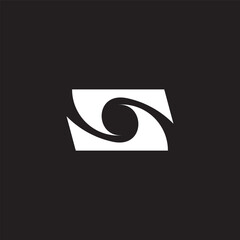 letter s rotate movement round logo vector