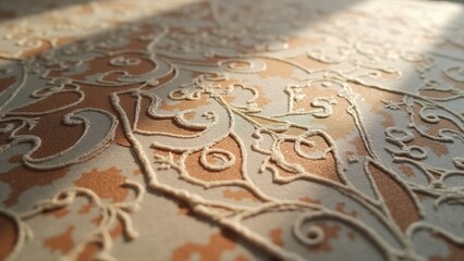 Ornate Lace Pattern Embossed on Surface