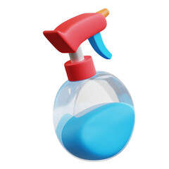 3d Barber Shop Spray Bottle icon transparent background