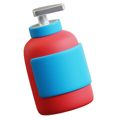 3d barber shop Shampoo icon transparent background