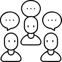 Line Art Discussion Icon