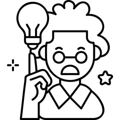 Line Art Genius Icon