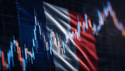 Abstract digital representation of financial market trading charts and graphs with a blurred overlay suggesting global economic trends and investment opportunities