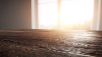 authentic. Wooden table surface close-up with natural grain texture, warm kitchen ambient light. tutorial guides, club newsletters, designed for sports & leisure club marketing.