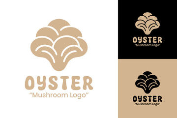 Fototapeta premium Elegant Oyster Mushroom Logo Organic Culinary Identity