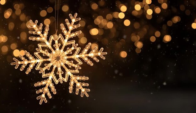 Effect minimal of snowflake light night star