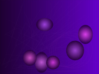 Purple Spheres Floating on Gradient Background | Abstract Design Elements for Tech, Science, and Creative Projects