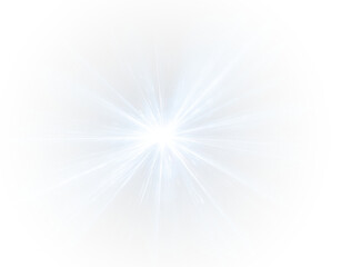 PNG sparkle effect with spotlight and glowing light on abstract stadium scene, flare burst, glitter disco flash, futuristic glow, beam, laser ray, magic lens, transparent background vector shine