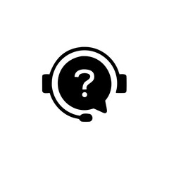 Support service headset icon, Support service, Customer support symbol, customer service, Call center, vector illustration