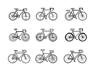 Obraz premium City Commuter Bicycle Line Art Freedom